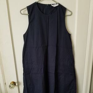 Everlane Clean Cotton Navy A-line dress size 6